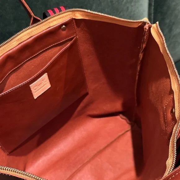 Clare V Le Zip Sac Tote in Cognac Brown - Picture 5 of 7